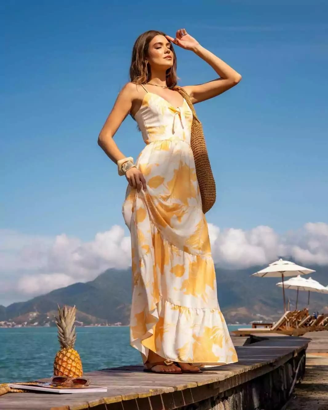 Vestido Longo Tropical